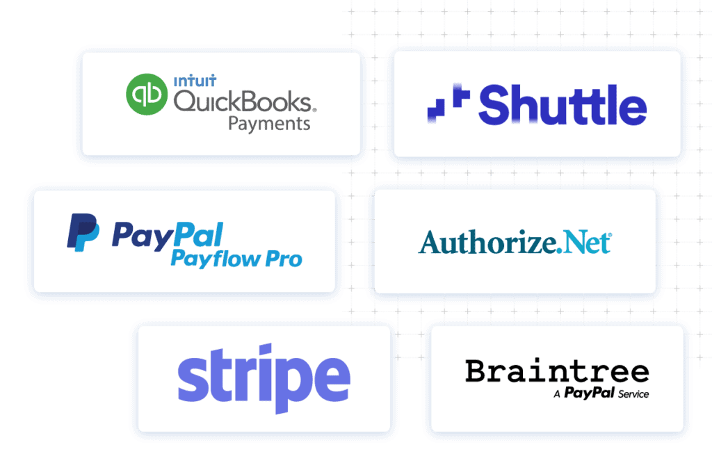 Partners of payment gateways integration