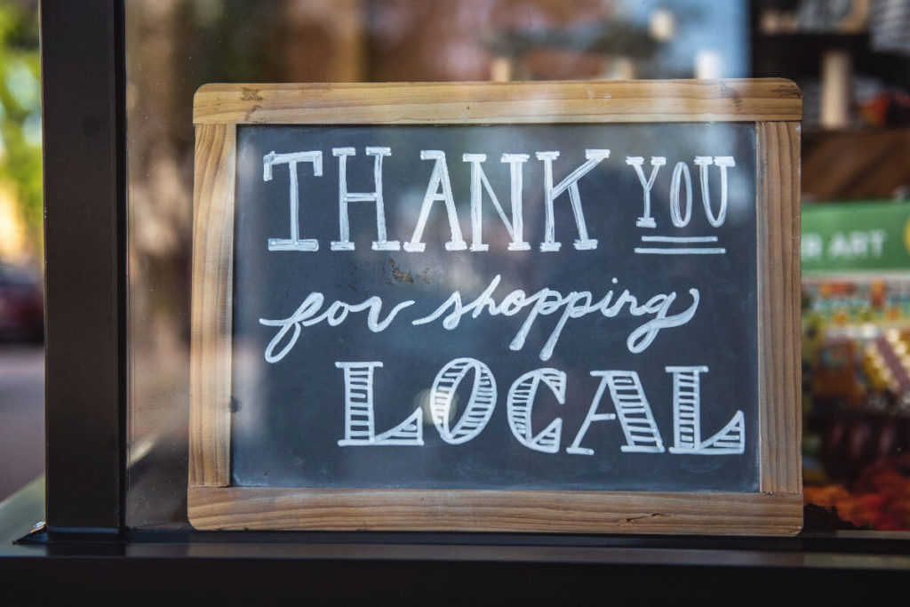 thank you for shopping locally