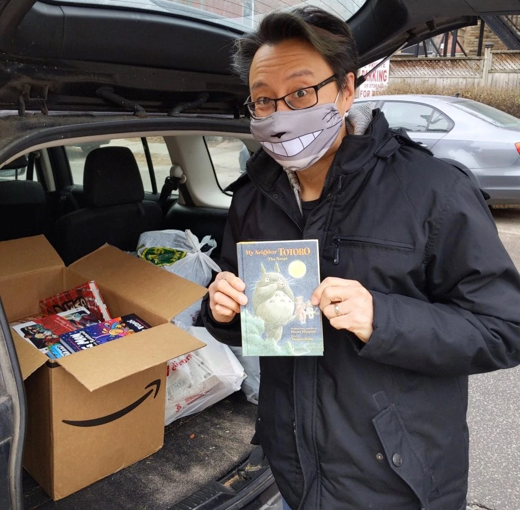 Method team member, Errol, dropping books off at the The Children's Book Bank.