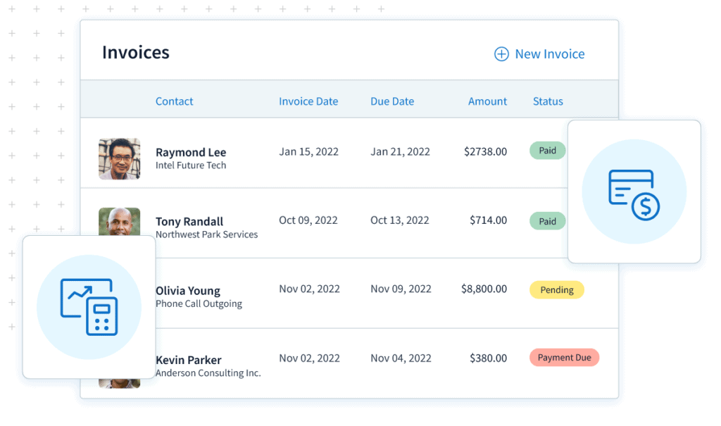 Invoices list screen in Method