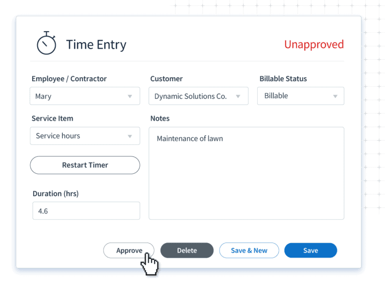 Time tracking integration for QuickBooks — Method