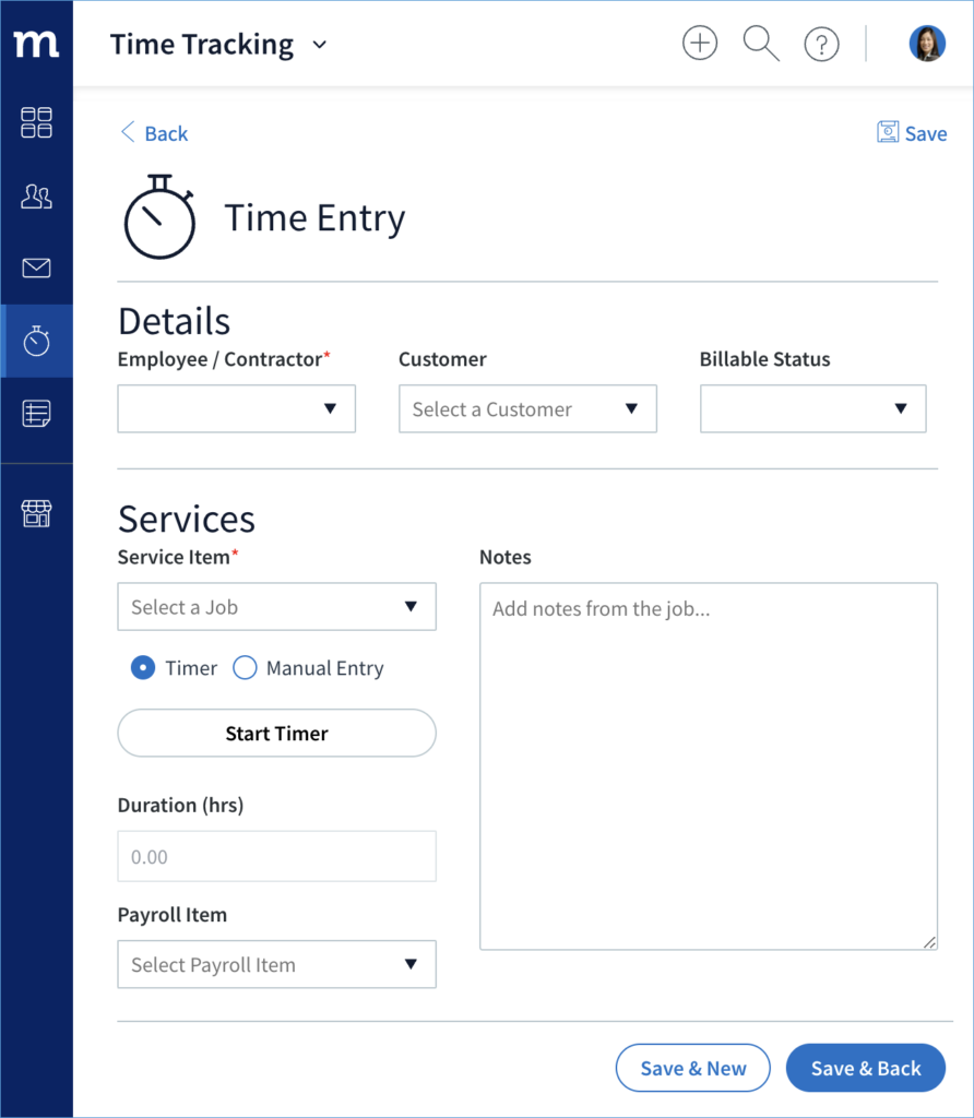 Screenshot of Method's employee time tracking software. Screenshot of Method's employee time tracking software.