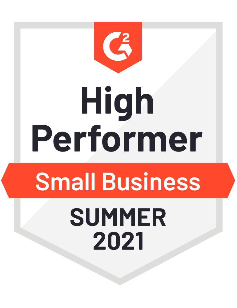 2021 Summer G2 High Performer SMB badge