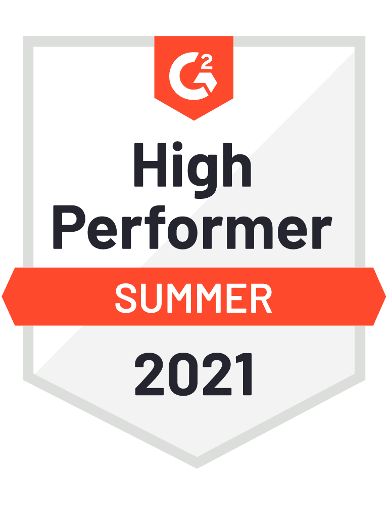 2021 Summer G2 High Performer badge