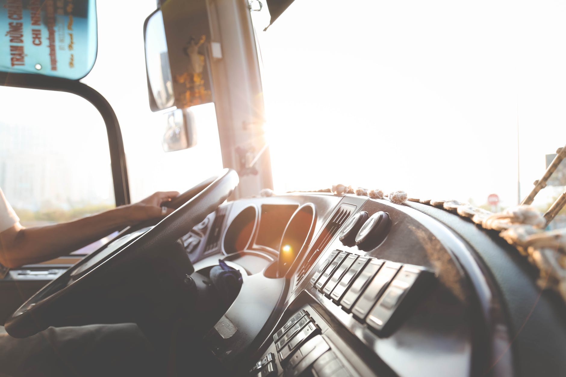 inside of a truck