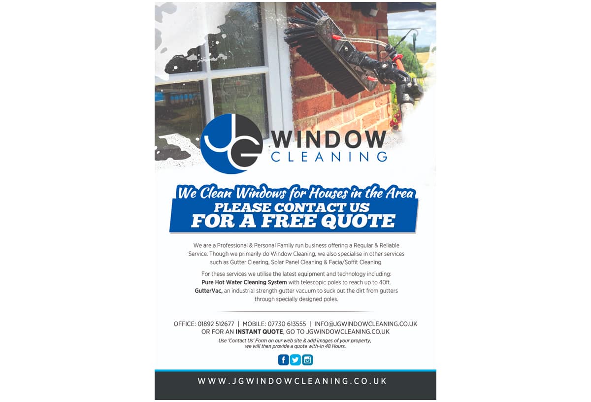 Example flyer of a window cleaning company