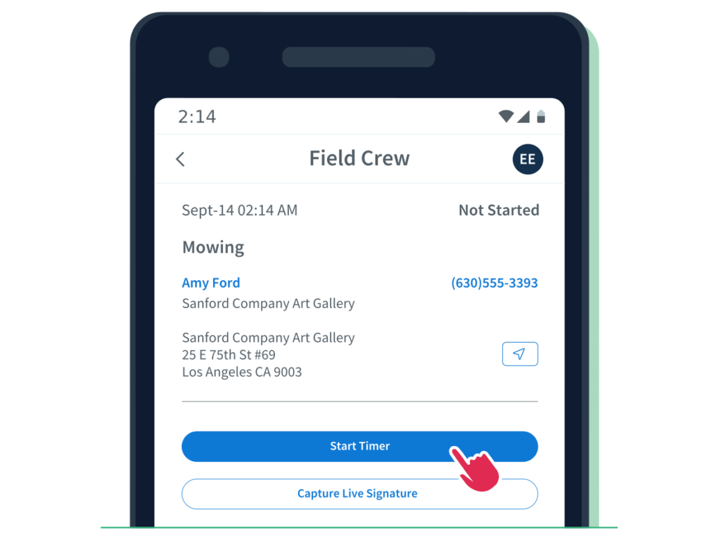 Mobile screenshot of the field crew app in Method.