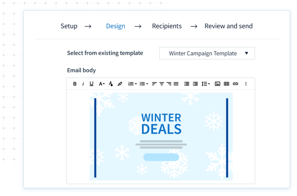 Email Campaign Review and Send Screen