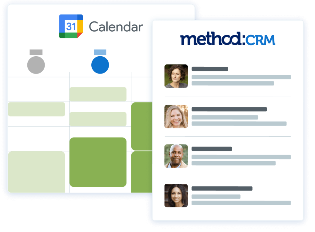 Method CRM integration with Google Calendar
