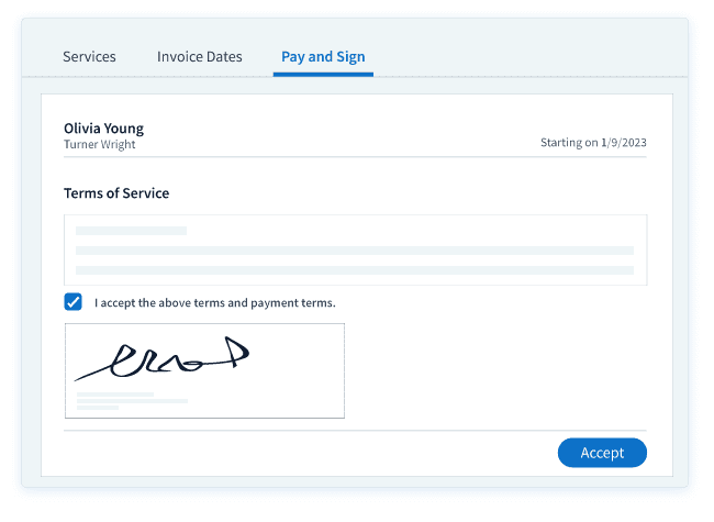 Overview of Method:CRM's digital signature modal.