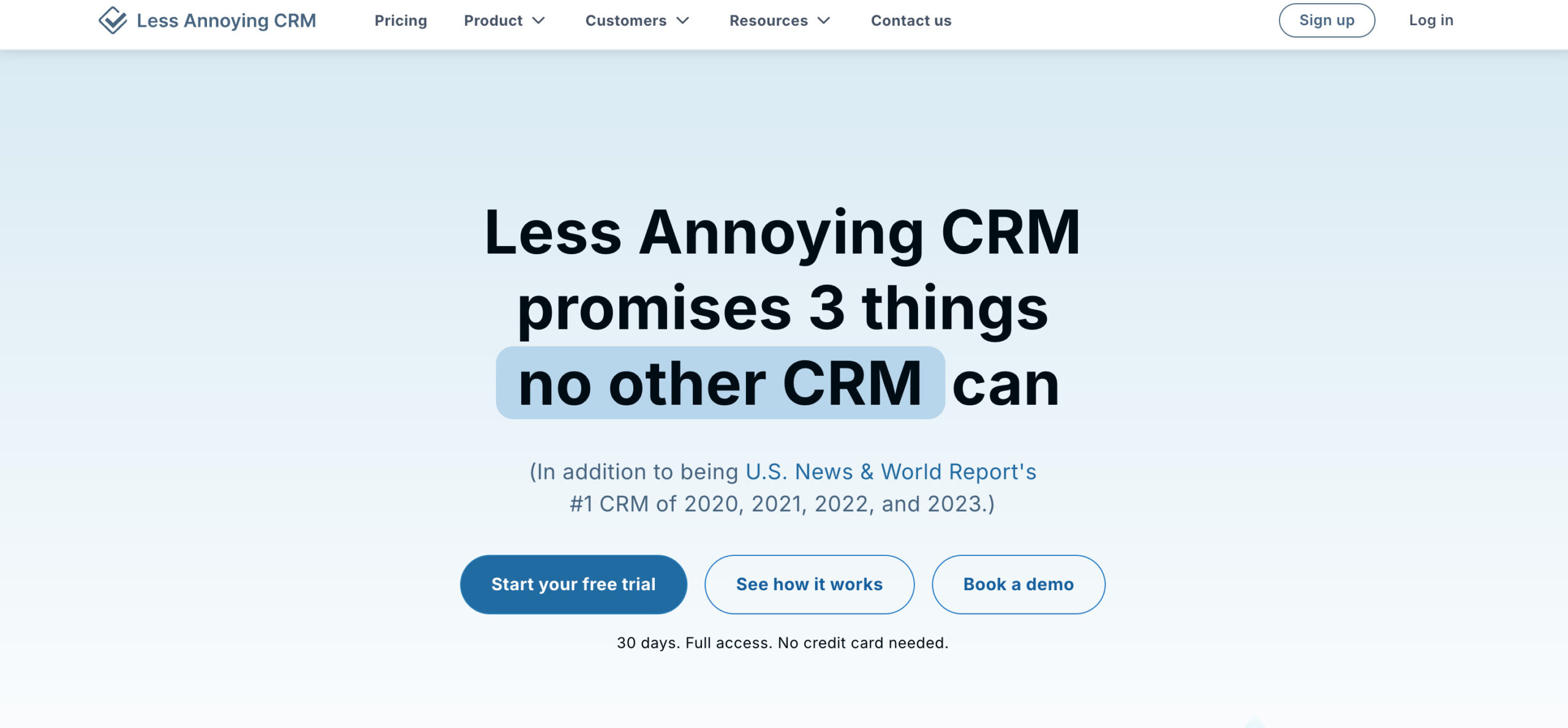 Less Annoying crm
