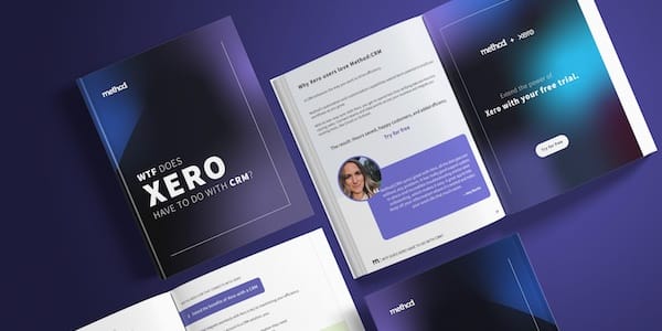 Showcase of different pictures of ebook's "WTF Does Xero have to do with CRM"