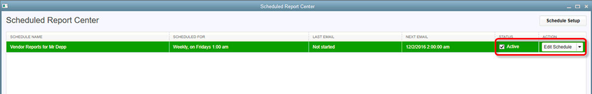 Edit a schedule in QuickBooks Desktop