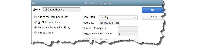 Memorize Transaction pop-up in QBDT