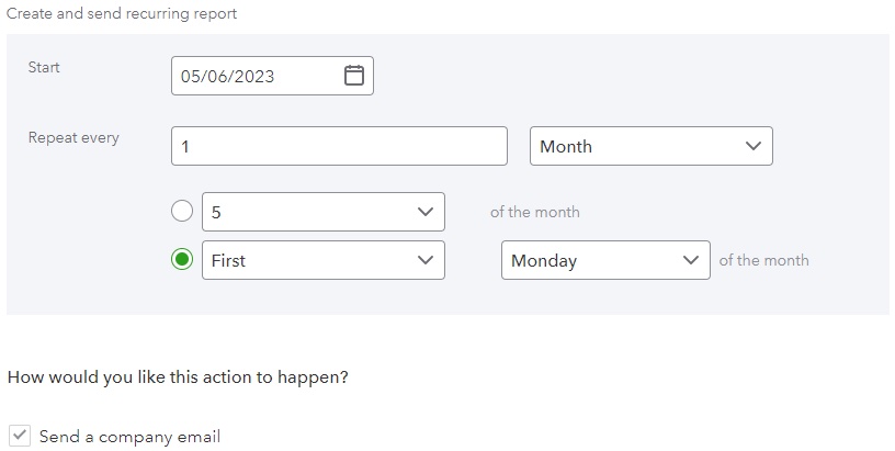 QuickBooks Creating a Recurring Report