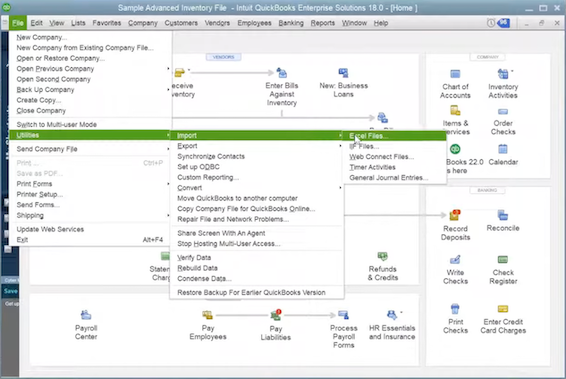QuickBooks Desktop import transactions