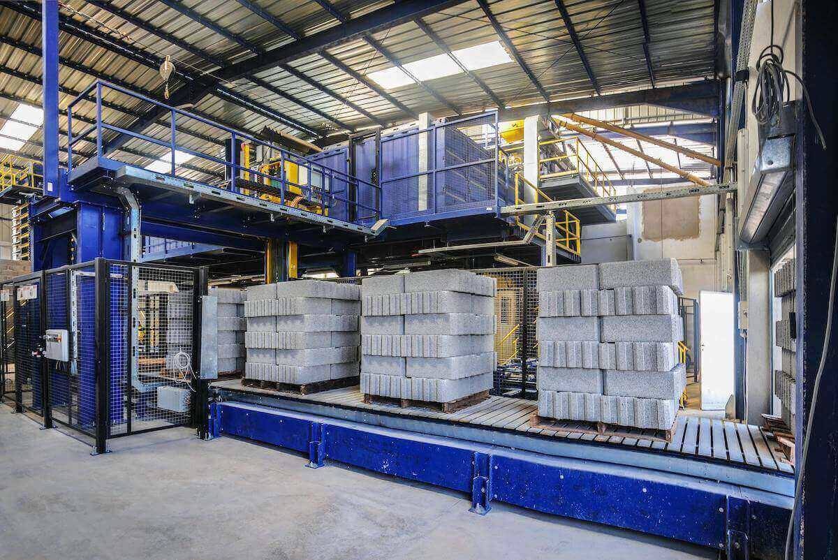 Picture of stone blocks in warehouse