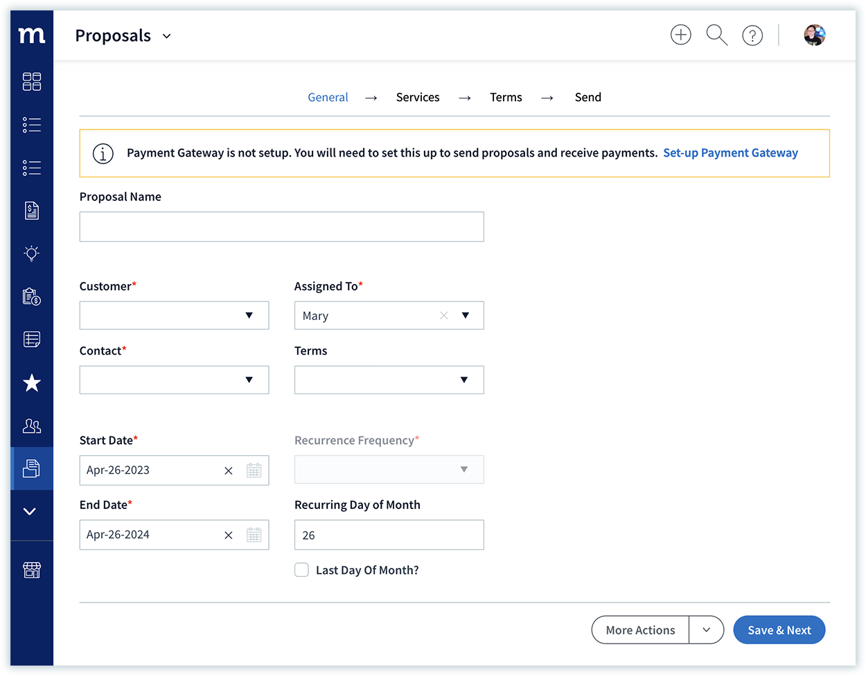 A screenshot of Method:Proposals.