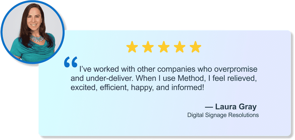 A screenshot of a 5-star review from Laura Gray.
