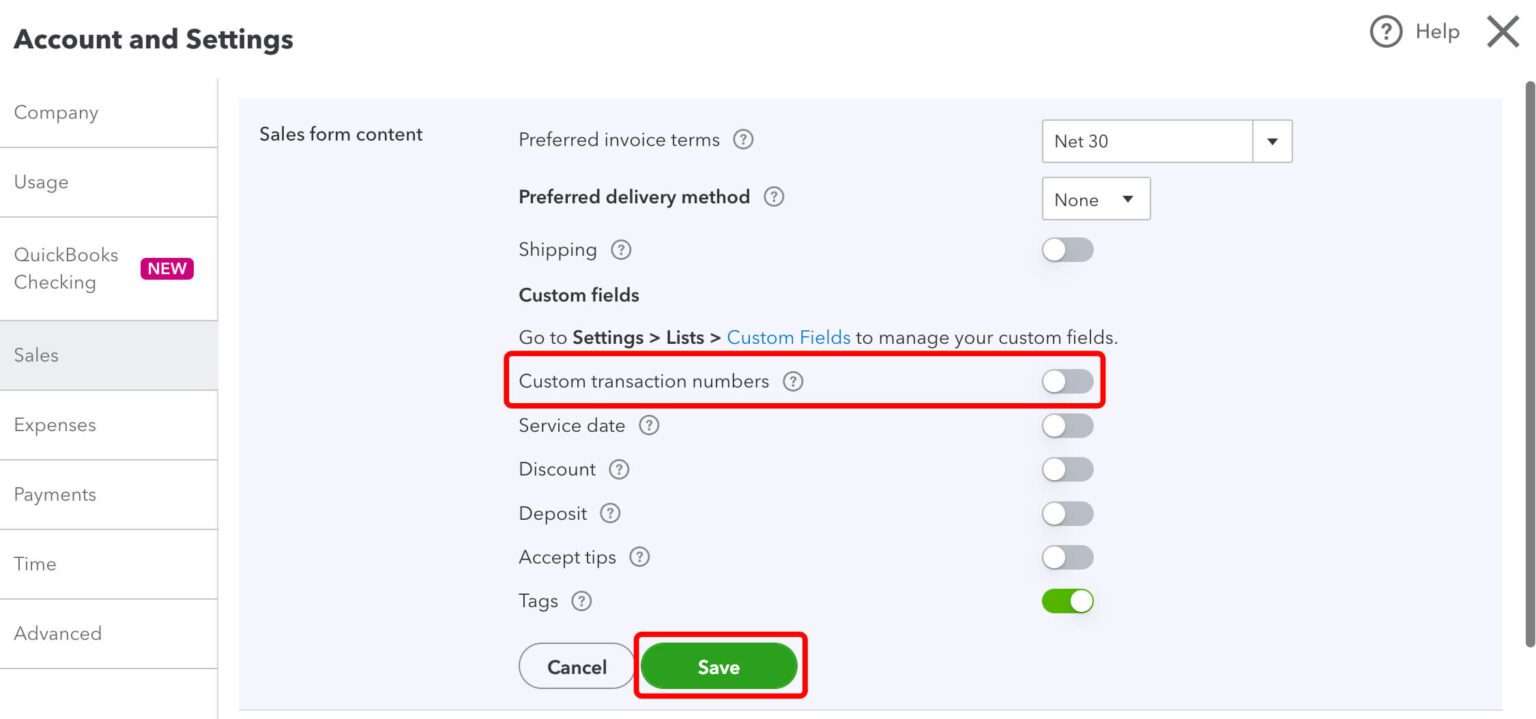 How to Change Invoice Number in QuickBooks Online — Method