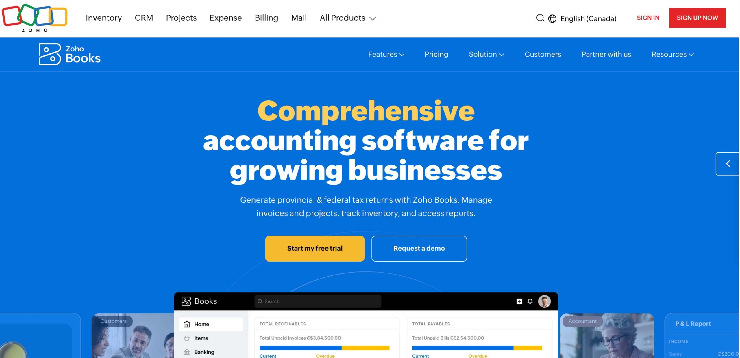 Zoho as an alternative to QuickBooks Desktop