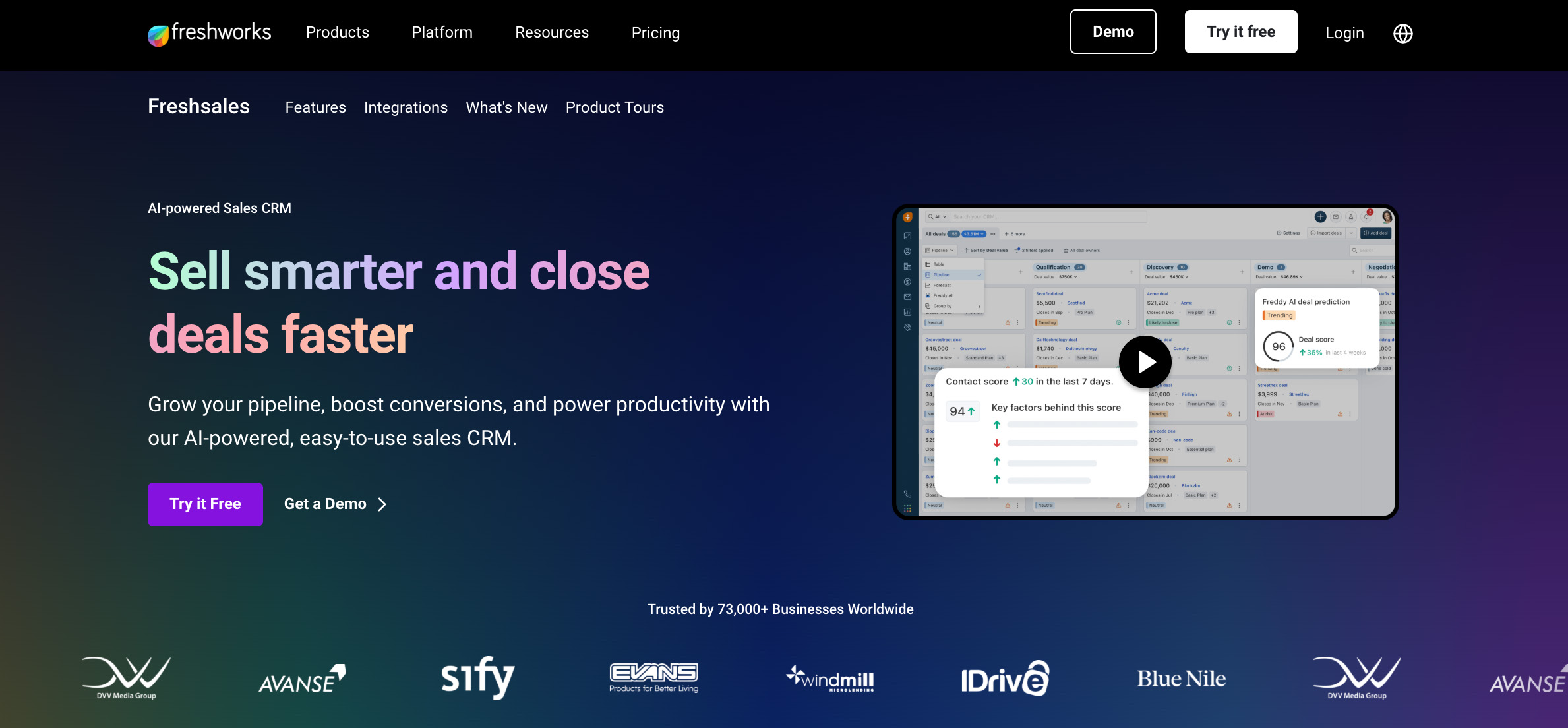 Freshsales CRM alternative screenshot
