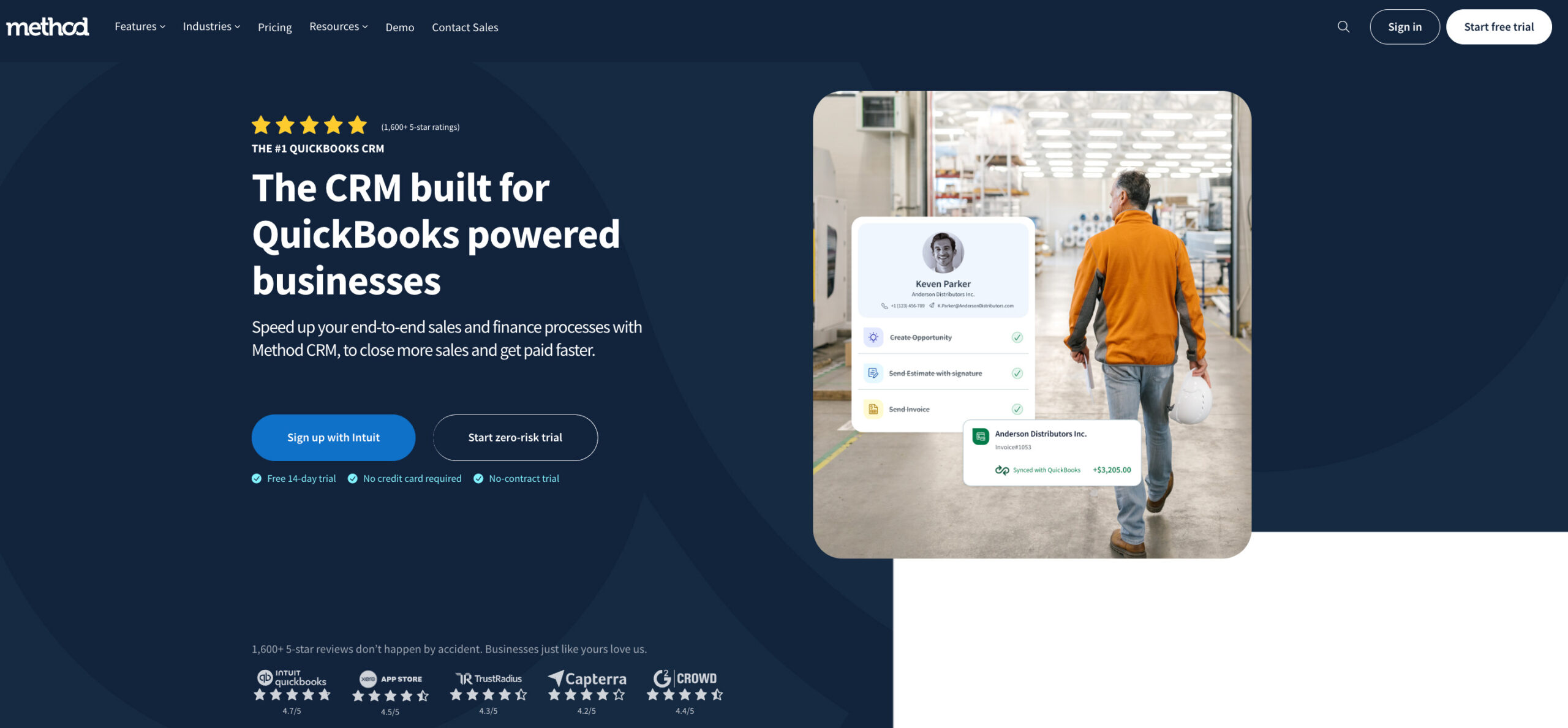 Top Zoho Alternative -Method CRM screenshot