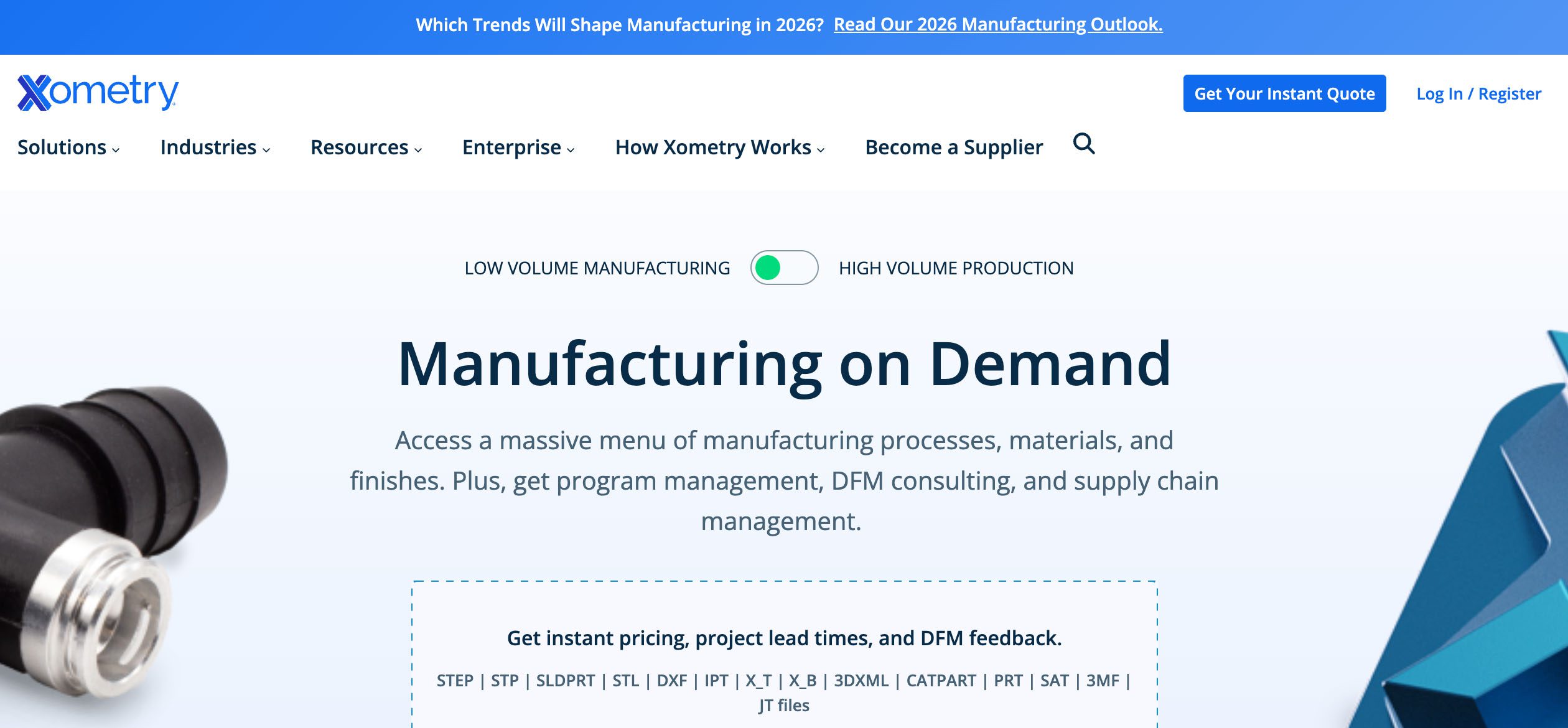 Manufacturing-project-management-software-FactoryFour-Xometry-Method-CRM