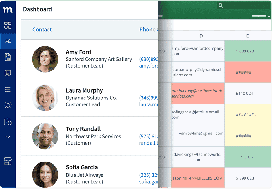 Method CRM — QuickBooks integration dashboard