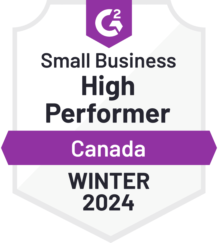 Method CRM named a G2 High Performer for Small Business in Canada, Winter 2024