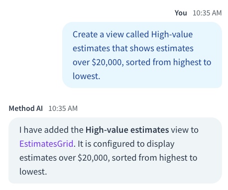 Method AI request